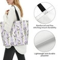 thumbnail image 3 of Naloa Lavender Flowers Tote Bag for Women Large Capacity Shoulder Bag for College Work Travel Shopping, 3 of 8