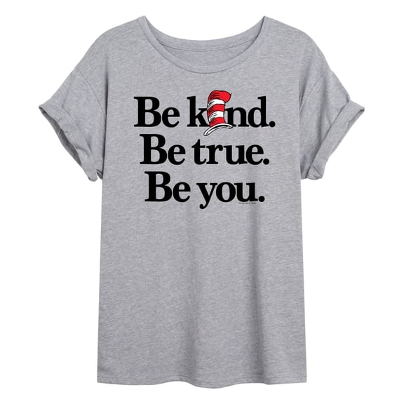 Dr. Seuss - Cat in the Hat Be You - Juniors Oversized Graphic T-Shirt