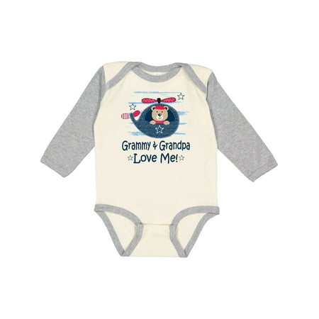 

Inktastic Grammy and Grandpa Love Me Grandson Outfit Gift Baby Boy Long Sleeve Bodysuit