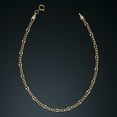thumbnail image 3 of KoolJewelry 10k Yellow Gold Figaro Link Bracelet (2.3 mm, 7.5 inch), 3 of 6