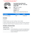 thumbnail image 2 of Front Brake Pad and Rotor Kit - Compatible with 1995 - 1997 Ford Ranger 4WD 1996, 2 of 2
