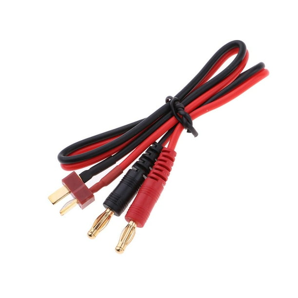 Micro Seiki Cable T PLUG Macho A HXT Banana 4.0mm De 8cm 14AWG Carga Y Fuente Micro Cadena