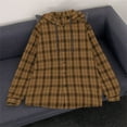 thumbnail image 2 of Hoodies for Men Sun Protection Lightweight Hoodie Button Down Plaid Long Sleeve Fall Sweatshirt M, 2 of 6
