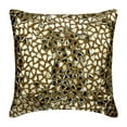 thumbnail image 1 of The HomeCentric Custom Cushion Cover, Gold Pack of 2, 14x14 inch (35x35 cm) Throw Pillow Covers, Silk Sequins & Beaded Throw Pillows For Couch, Abstract Pattern Modern Style Easter - Shimmering Gold, 1 of 3