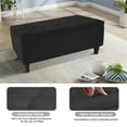 thumbnail image 4 of Fionafurn 43" Ottoman with Storage and 2 Footstools,Large Storage Bench for Bedroom, Living Room(Velvet-Black), 4 of 9
