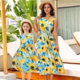 thumbnail image 4 of WRKEKC Dresses for Girls Flutter Sleeve Ombre Floral Print Pleated Fabric Waist Tie Swing Casual Summer Dress For Girls 3-10 Years, 4 of 5