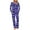 Blue#2, variant on 2025 Ladies' Soft Lounge Set Women's Long Sleeve Sleepwear Pajama Set
