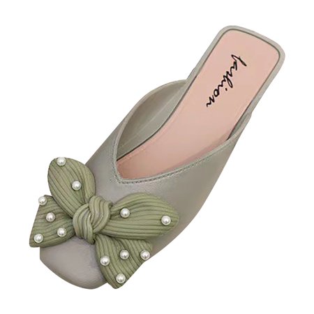 

Cathalem Women s Spring And Autumn Fashion Bow Wear Sandals Outside Green 320