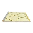 thumbnail image 2 of Ahgly Company Machine Washable Indoor Round Solid Yellow Modern Area Rugs, 3' Round, 2 of 4
