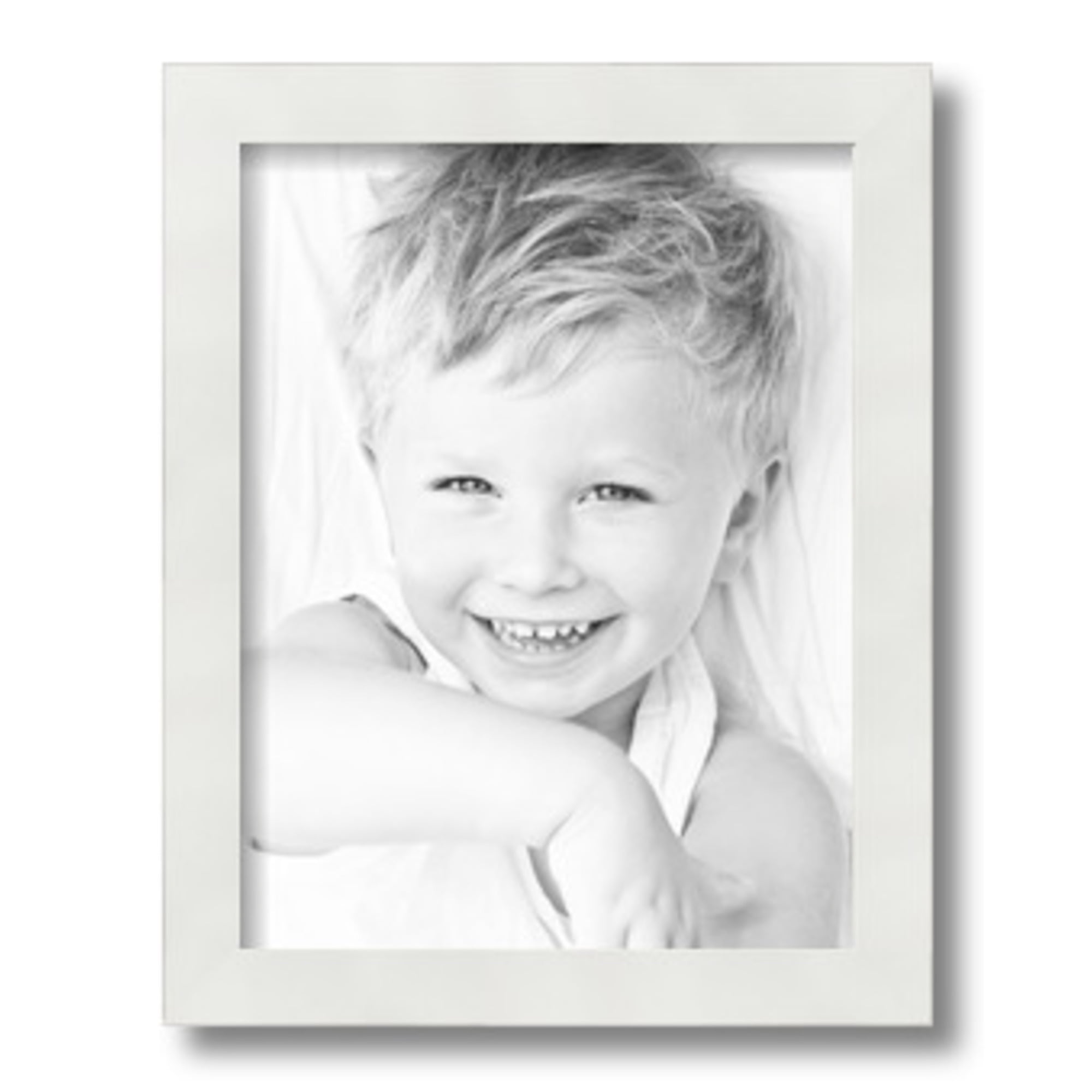 ArtToFrames 10" x 13" White Satin Picture Frame, 10x13 inch White MDF Poster Frame (WOM-5179), 1 Pack