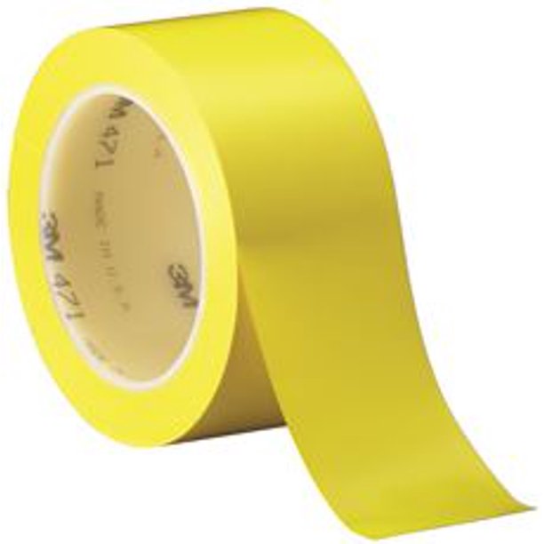 3M 471 Vinyl Tape, 2 In. X 36 Yd., Yellow