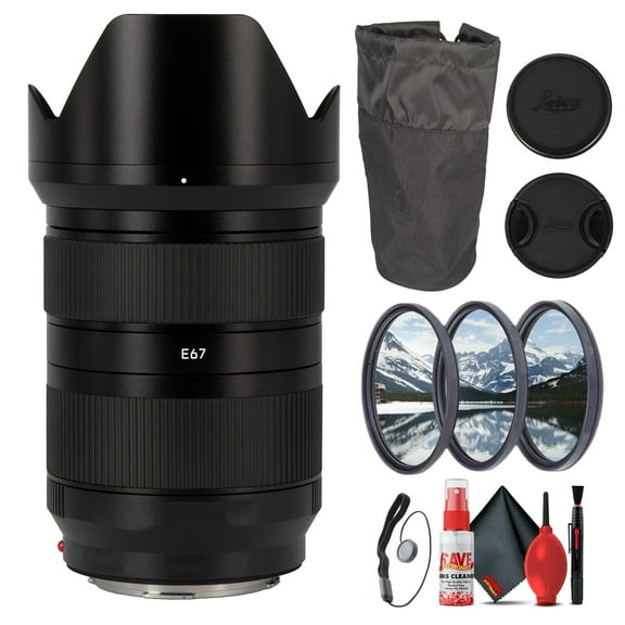 Leica Vario Elmarit SL 28-70mm f2.8 ASPH Lens L Mount | Constant Aperture Standard Zoom with Fast Autofocus and High Resolution Optics (11196)   Lens Filter Kit   Cleaning Kit   Cap Keeper