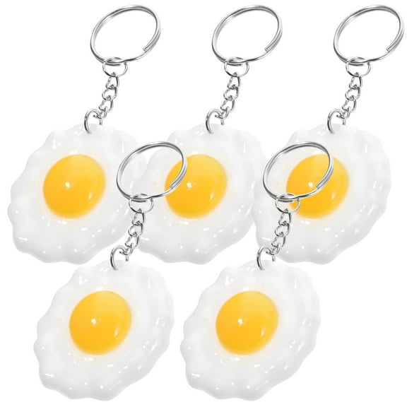 Soimiss 5Pcs Key Ornament Fashionable Egg Shape Multi Resin Handbag Accessories For Women