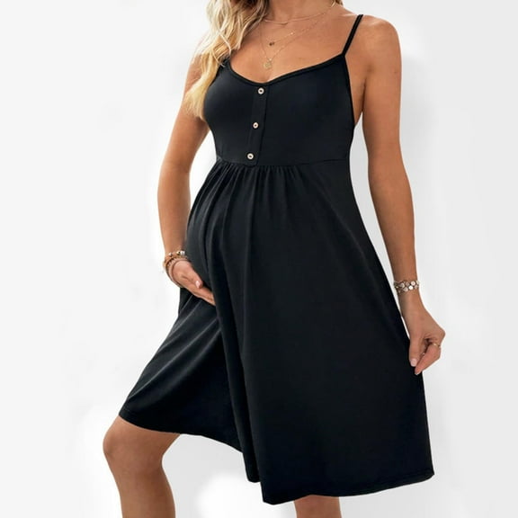 Neewe Women's Short Sleeve Maternity Dress Pregnancy Slessless Clothes Pregnancy Mama Clothes Casual Clothing