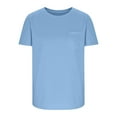 thumbnail image 5 of Cotton T Shirts for Boys Girls Summer Crewneck Short Sleeve Tees Chest Pocket Cozy Base Tops Plain Tshirts (12 Years, Light Blue), 5 of 7