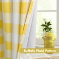 thumbnail image 6 of DriftAway Buffalo Plaid Check Curtains&nbsp;Blackout Room Darkening Thermal Insulated Yellow Buffalo Checkered Window Drapes for Farmhouse Bedroom Living Room Grommet Curtain 2 Panels 84 Inch Long, 6 of 8