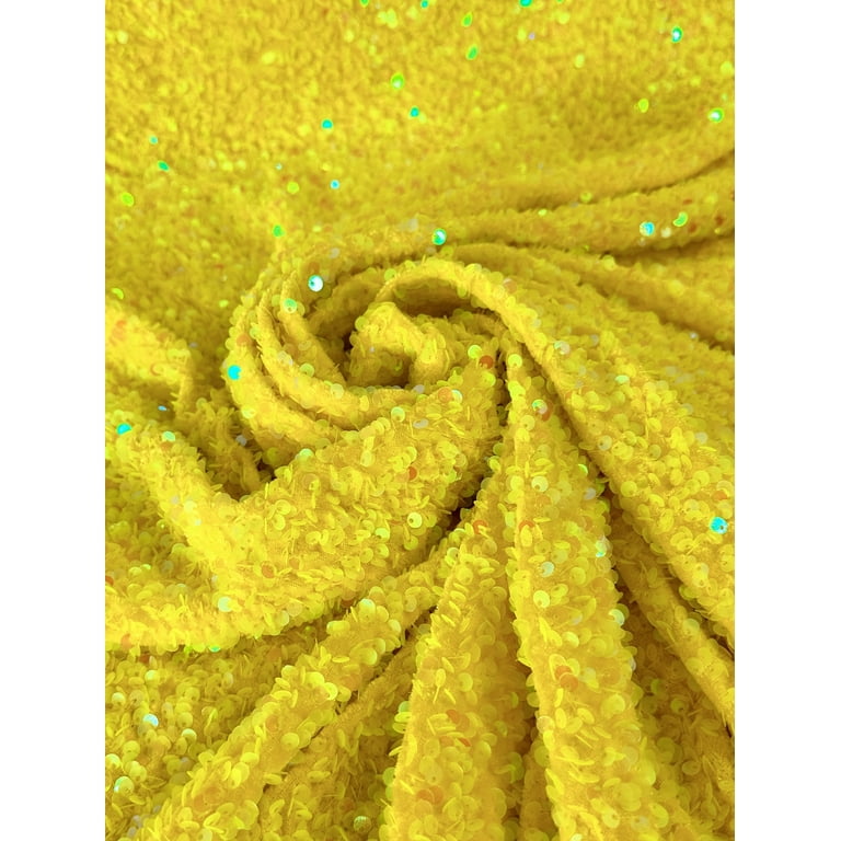 Bright Gold Sequin on Velvet