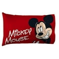 Disney Mickey Mouse Striped Standard Pillowcase for Bed, 100