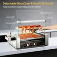 Ktaxon Hot Dog Roller 1650W, 11 Rollers 30 Hot Dog Roller Grill Cooker
