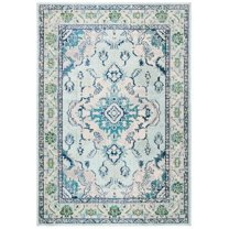 SAFAVIEH Monaco Toria Oriental Area Rug, Light Blue/Ivory, 10' x 14'