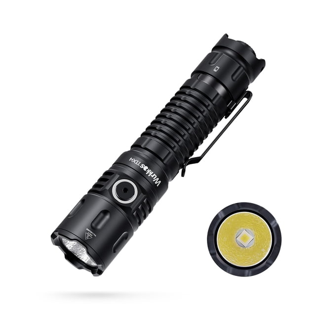 Linterna Tactica Wurkkos TD04 Recargable 3000 Lumenes LED 6061 Aluminio