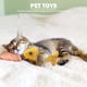 thumbnail image 5 of Juguete de pez de peluche artificial, entrenamiento interactivo, hierba gatera, suministros para gatos (amarillo) Likrtyny Libre de BPA, 5 of 6