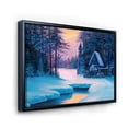 thumbnail image 3 of Designart 'The River House In The Woods and Winter Landscape II' Lake House Framed Canvas Wall Art Print, 3 of 5