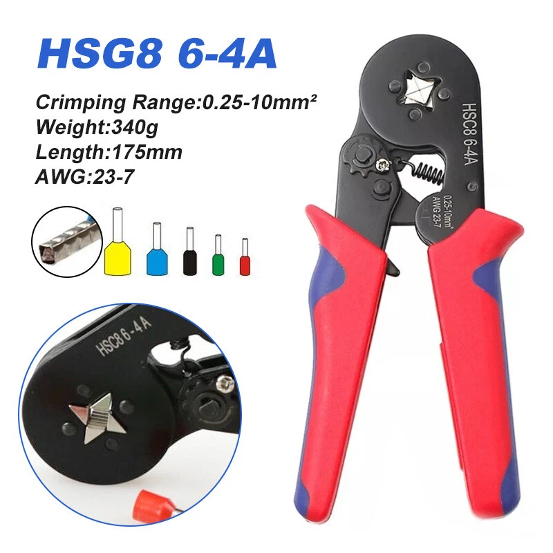 PRIME - Ferrule Terminal Hand Wire Cord End Crimper Crimp Crimping Tool Plier 0.25-10Mm²