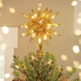 thumbnail image 1 of Decoración para árbol de Navidad Luxspire con forma de estrella 3D dorado, 1 of 9