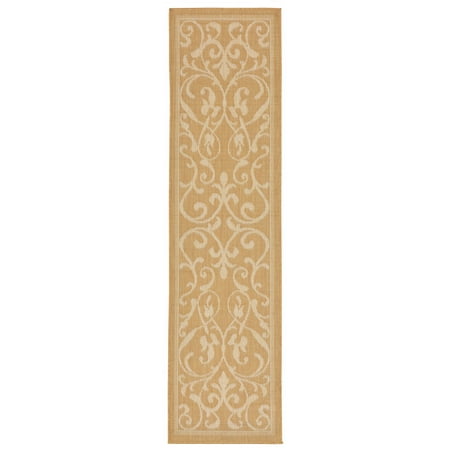 Terrace Patio Rug - Liora Manne Terrace Scroll Vine Indoor/Outdoor Rug Camel 23