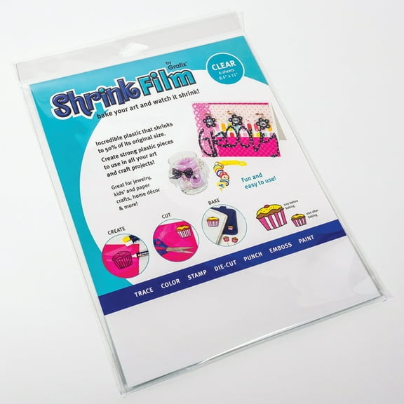 Grafix Shrink Film, 8.5" x 11", Clear, 6/Pkg.
