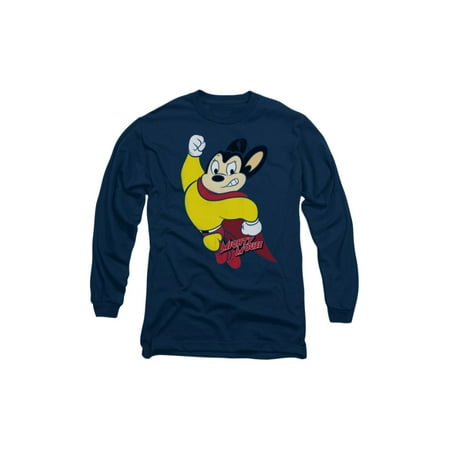 Mighty Mouse Cartoon CBS TV Series Classic Hero Adult Long Sleeve T-Shirt Tee