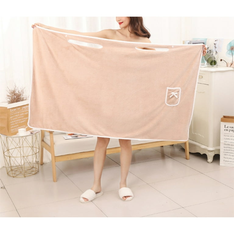 Bath towel with straps hot sale