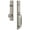 Satin Nickel, variant on Grandeur 849231 Carre Solid Brass Rose Dummy Full Plate "F" Grip Handleset - Nickel