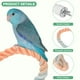 thumbnail image 2 of Uxcell 1-Set de Posaderos de Cuerda para Jaulas de Aves, 13.8 y 31.5 pulgadas de Longitud, Posadero de Cuerda Flexible con Agarre Cómodo para Aves [Rosa Púrpura], 2 of 7