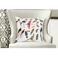 thumbnail image 4 of Ambesonne Colorful Throw Pillow Cover 2 Pack, Bird Set Poly Design, 24", Multicolor, 4 of 6