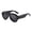 C1-Bright Black Gray Sheet, variant on Studded toad-shaped sunglasses, European and American retro hot girl hip-hop sunglasses, versatile street style fashion eyewear for women