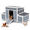 Grey, variant on AECOJOY 56" Large Chicken Coop with 6 Nesting Boxes Outdoor Hen Chicken House w/Ramps, Removable Tray for 6 Chickens, Brown