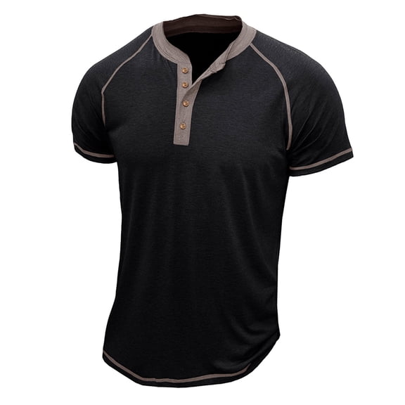 Sngxgn Men's Fit Midweight Short-Sleeve Polo(Black,L)