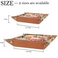 thumbnail image 4 of Women Girls Leather Square Dish Trinket Plate Jewelry Tray, Vintage Letter Flamingo Flower Flag Mothers Day Birthday Gift, 20.5x20.5cm, 4 of 6