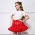 thumbnail image 2 of TOOYOU Girls Dresses Baby Soft Fluffy Tutu Skirt Toddler Mesh Tutu Bowknot Princess Skirt Sundress Wedding Attire Sundress Sweet Girl Breathable Comfort Sundress ,Size 0-2 Years , Red, 2 of 7