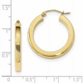 thumbnail image 2 of Beautiful 10k 3mm Polished Square Hoop Earrings, 2 of 2