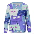 thumbnail image 5 of TIMIFIS T-Shirts Décontractés pour Femmes Manches 3/4 à Blocs de Couleur Hauts Mignons Blouses Confortables Automne, 5 of 5