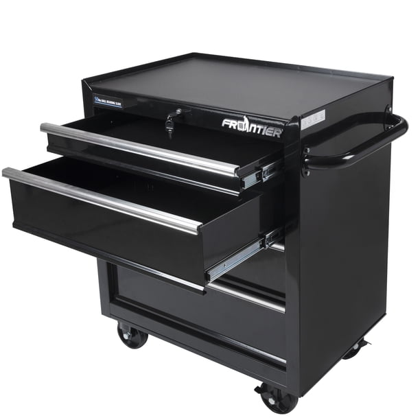 Frontier 26-inch 4-Drawer Base Cabinet Tool Chest, Metal, Black
