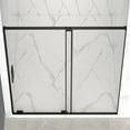 thumbnail image 3 of 56-60" W x 72" H Semi-Frameless Sliding Shower Door, 5/16" Tempered Glass, Matte Black, Cut-to-Fit, 3 of 18