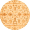 thumbnail image 1 of Ahgly Company Indoor Round Oriental Orange Traditional Area Rugs, 5' Round, 1 of 4