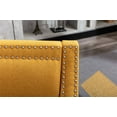 thumbnail image 6 of Accent Chair with Arms, Mid Century Modern Decorative Side Chair, Upholstered Reading Chair with Wood Legs Nailhead Studded Wingback, Linen Fabric Chair for Living, Room, Bedroom, Yellow, 6 of 7