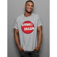 thumbnail image 2 of Living The Dream Red Bubble T-Shirt Men -Image by Shutterstock, Male Medium, 2 of 4