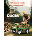 thumbnail image 2 of LINJH Steel Garden Cart 1200lbs Capacity Heavy Duty Wagon Utility Cart 13in Tires, 2 of 12