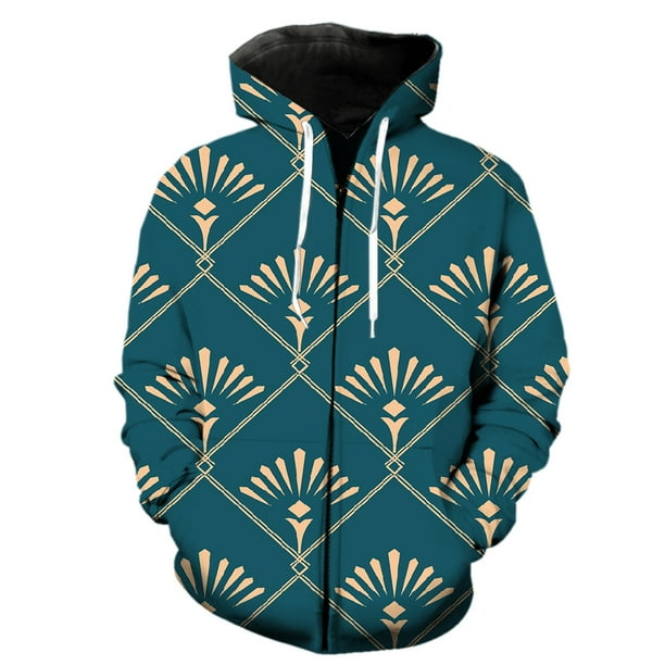 Sudadera con capucha y cremallera con estampado abstracto para hombre, divertida ropa de calle para adolescentes, con estampado 3D, estilo hip hop, informal, de manga larga, estilo Harajuku, de gran t